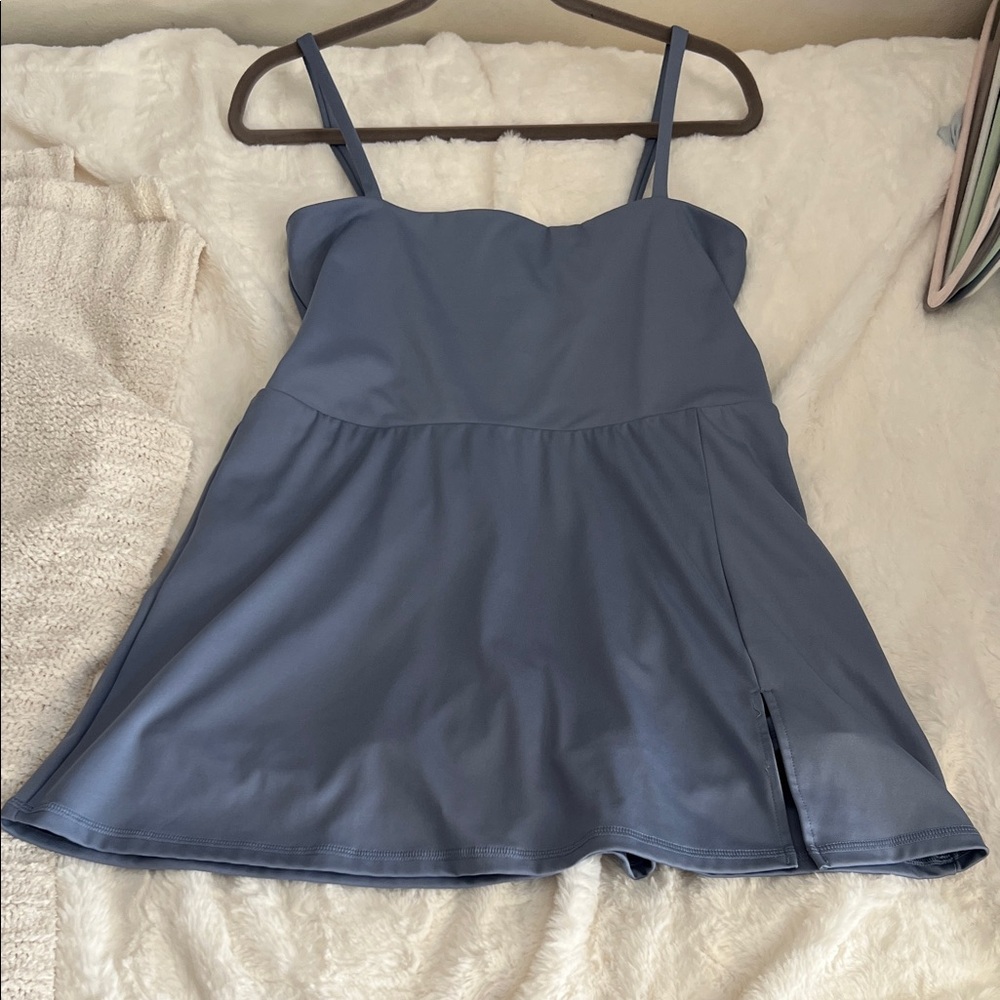 Blue Tennis Dress with Built in Shorts
